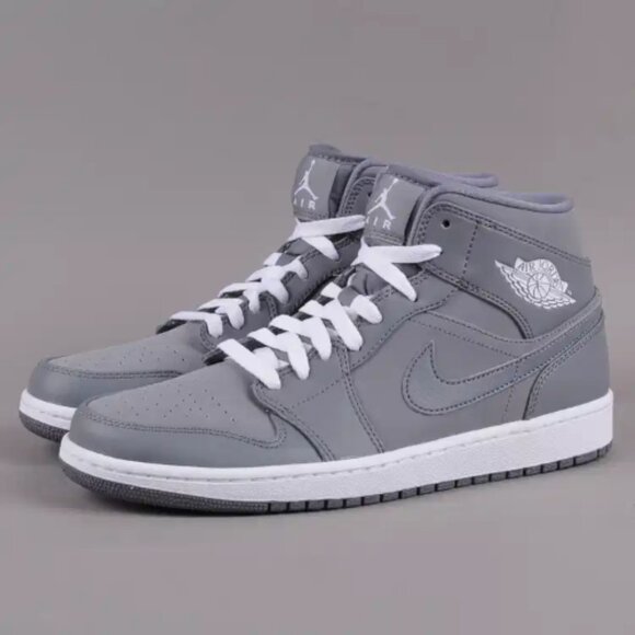 Nike Shoes - Nike Air Air Jordan 1 Retro Mid Jordans Shade Cool Grey Size 6.5 Y